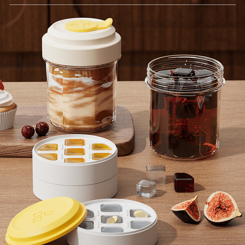 Iced Coffee Companion | All - in - One Travel Cup with Ice Tray - Hartwella