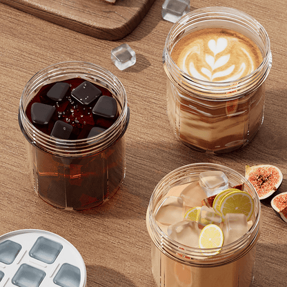 Iced Coffee Companion | All - in - One Travel Cup with Ice Tray - Hartwella