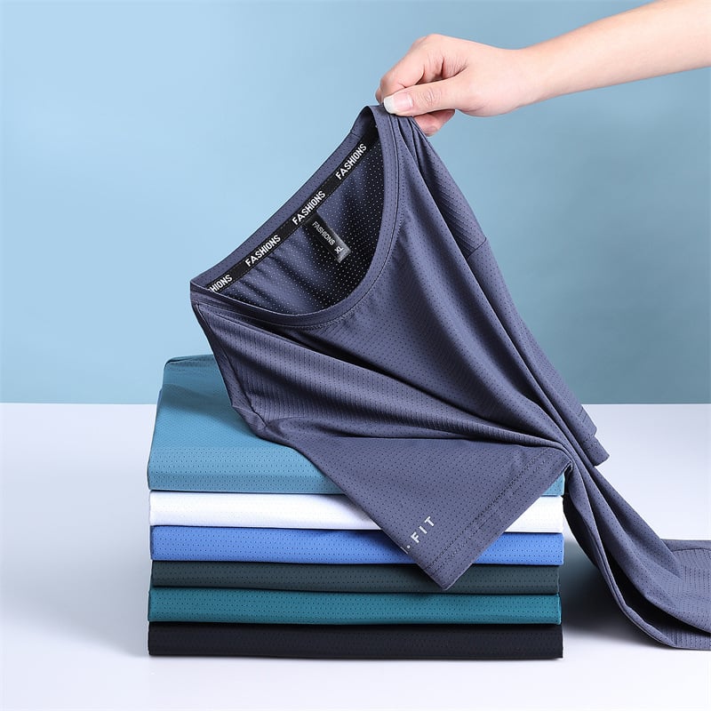 Icy Mens T Shirt | Soft Ice Silk, Quick-Drying - Hartwella