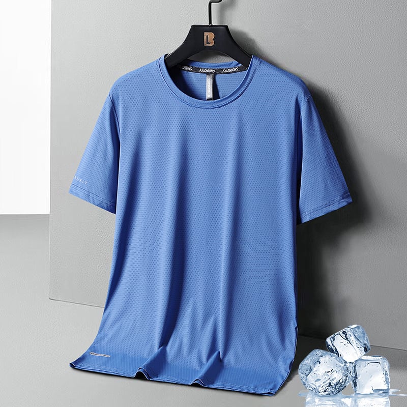 Icy Mens T Shirt | Soft Ice Silk, Quick-Drying - Hartwella