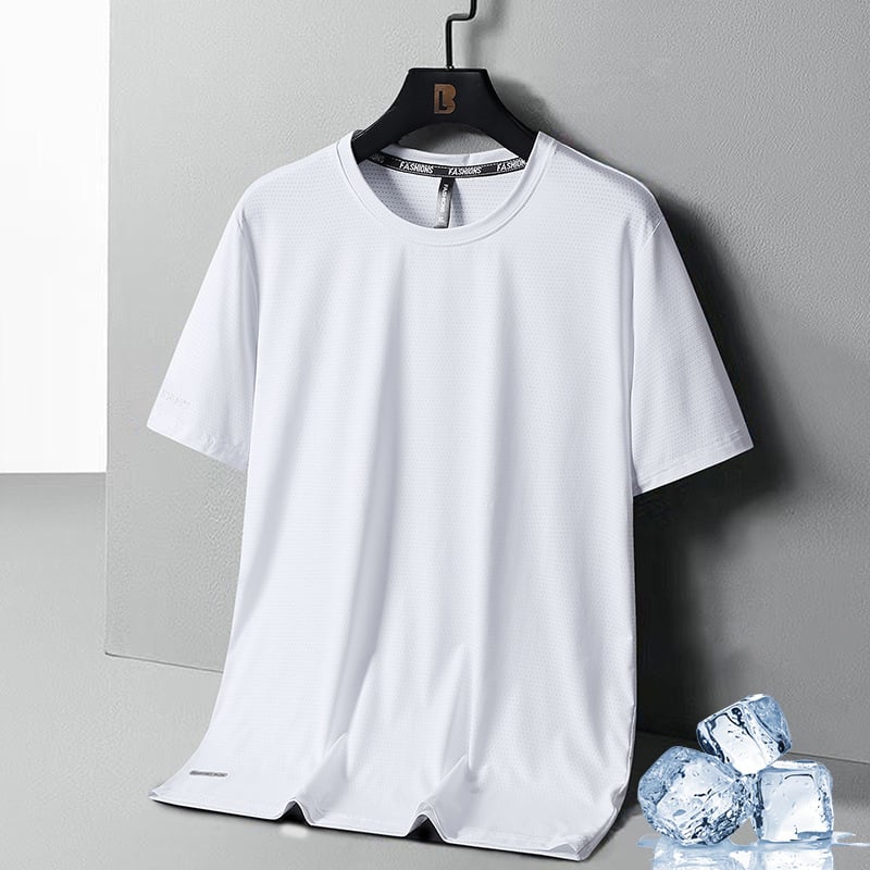 Icy Mens T Shirt | Soft Ice Silk, Quick-Drying - Hartwella