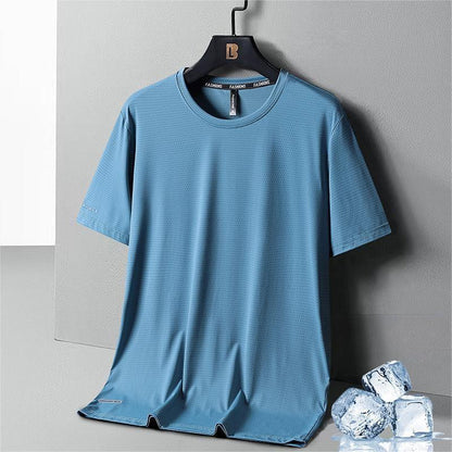 Icy Mens T Shirt | Soft Ice Silk, Quick-Drying - Hartwella