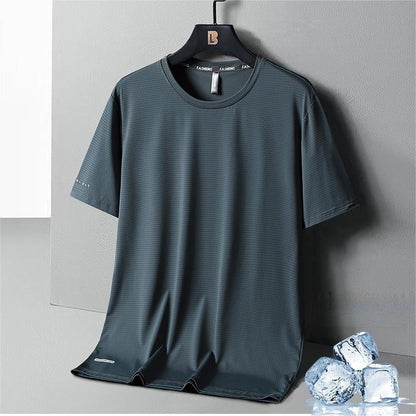 Icy Mens T Shirt | Soft Ice Silk, Quick-Drying - Hartwella