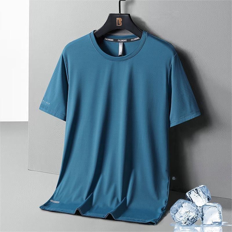 Icy Mens T Shirt | Soft Ice Silk, Quick-Drying - Hartwella