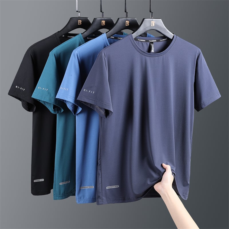 Icy Mens T Shirt | Soft Ice Silk, Quick-Drying - Hartwella