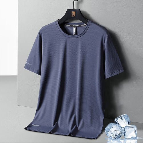 Icy Mens T Shirt | Soft Ice Silk, Quick-Drying - Hartwella