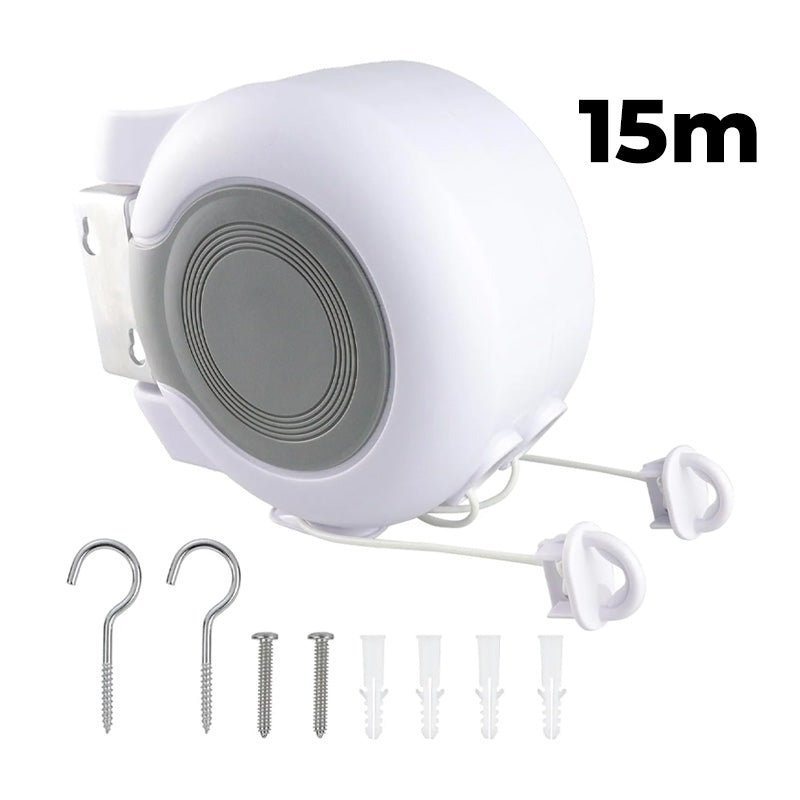 InvisiLine Retractable Clothesline | Double - Line, Indoor/Outdoor Use, Telescopic Design - Hartwella