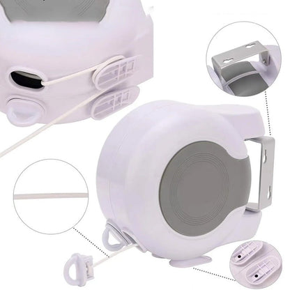 InvisiLine Retractable Clothesline | Double - Line, Indoor/Outdoor Use, Telescopic Design - Hartwella