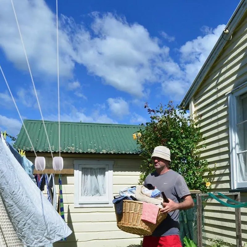 InvisiLine Retractable Clothesline | Double - Line, Indoor/Outdoor Use, Telescopic Design - Hartwella
