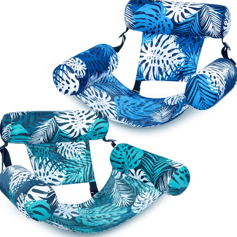 Ivy Inflatable Lounge Chair | Tropical Leaf Design, Lightweight PVC - Hartwella