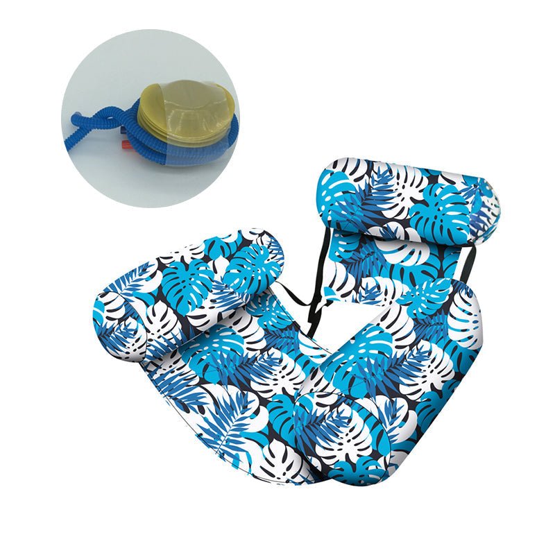 Ivy Inflatable Lounge Chair | Tropical Leaf Design, Lightweight PVC - Hartwella