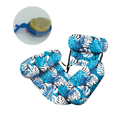 Ivy Inflatable Lounge Chair | Tropical Leaf Design, Lightweight PVC - Hartwella