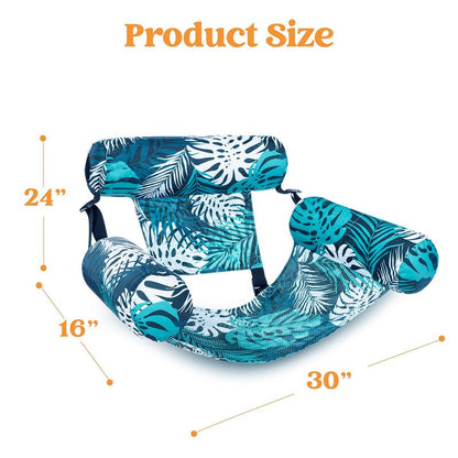 Ivy Inflatable Lounge Chair | Tropical Leaf Design, Lightweight PVC - Hartwella