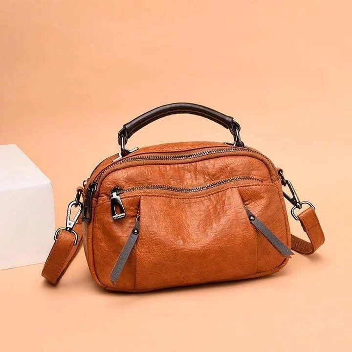 Ivy Multi Pockets Bag | Soft Vegan Leather, Stylish Design - Hartwella