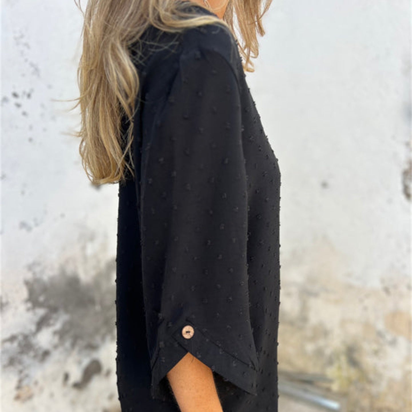 Jade Casual Top | Jacquard Design, Soft Fabric - Hartwella