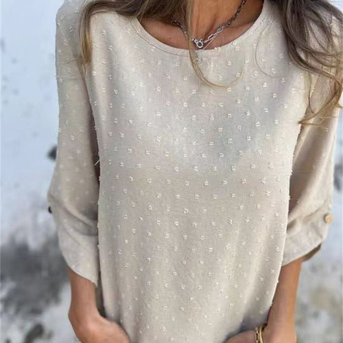 Jade Casual Top | Jacquard Design, Soft Fabric - Hartwella