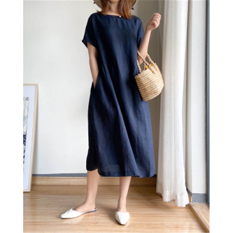 Jade Maxi Dress | Linen Cotton, Japanese Style, Elegant Design - Hartwella