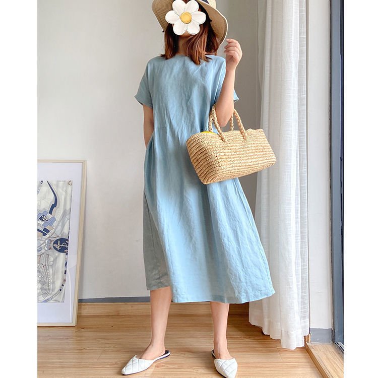 Jade Maxi Dress | Linen Cotton, Japanese Style, Elegant Design - Hartwella