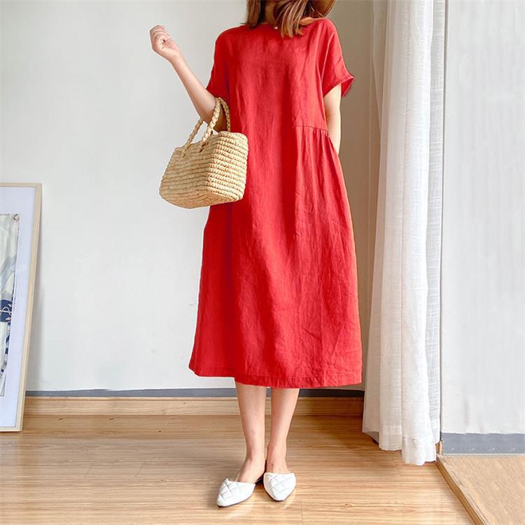 Jade Maxi Dress | Linen Cotton, Japanese Style, Elegant Design - Hartwella