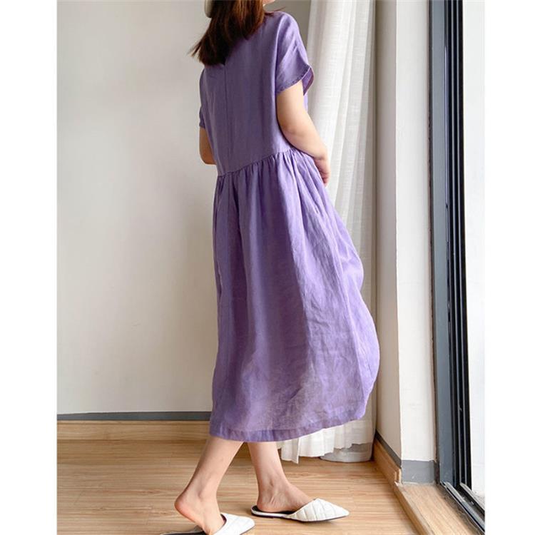 Jade Maxi Dress | Linen Cotton, Japanese Style, Elegant Design - Hartwella