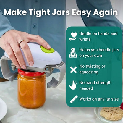 Jivo Electric Jar Opener | Automatic, One-Button Operation for Seniors and Arthritis - Hartwella