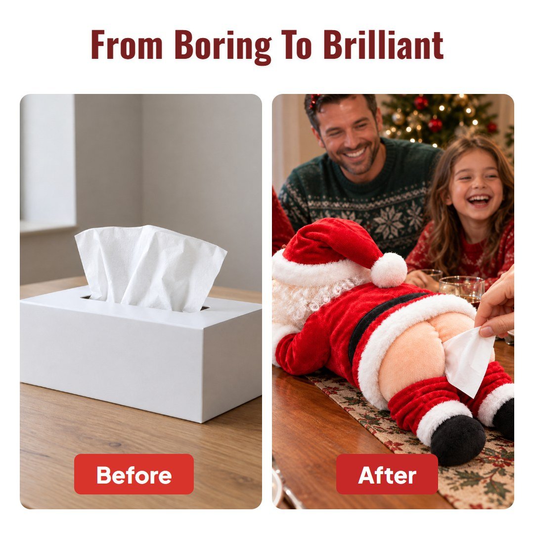 Jollix™ Santa Butt Tissue Box Cover
