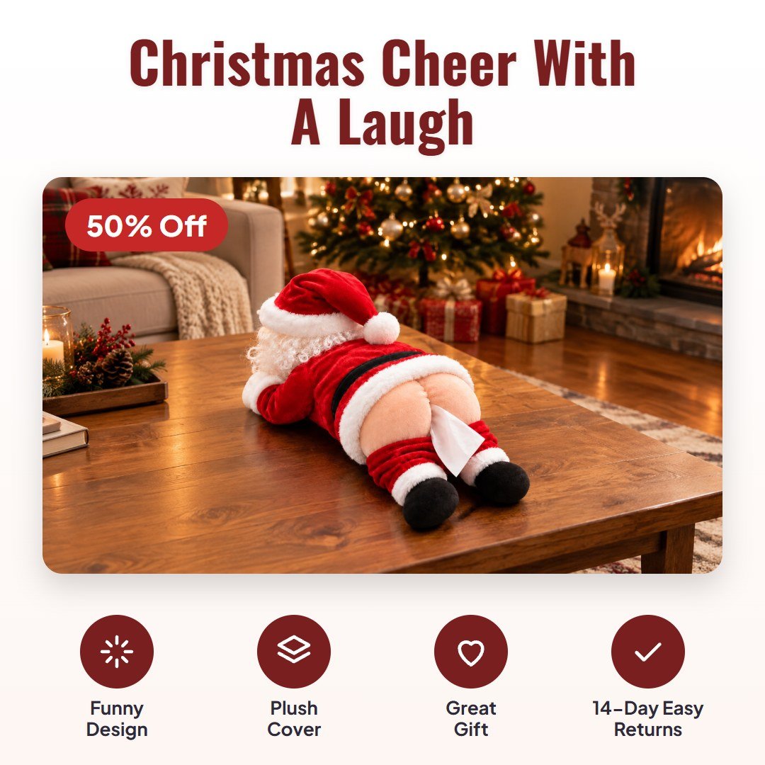 Jollix™ Santa Butt Tissue Box Cover - Hartwella