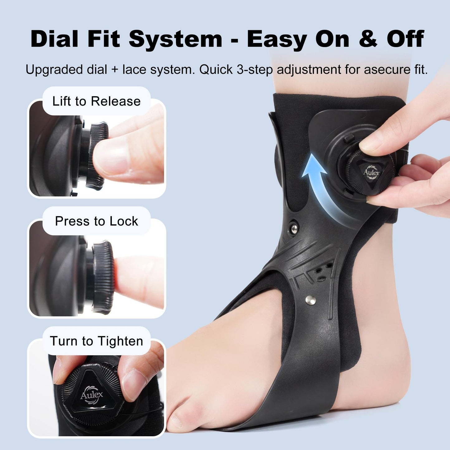 Kentro Ankle Brace | Medical-Grade Support for Sprains with BOA Dial Adjustment - Hartwella