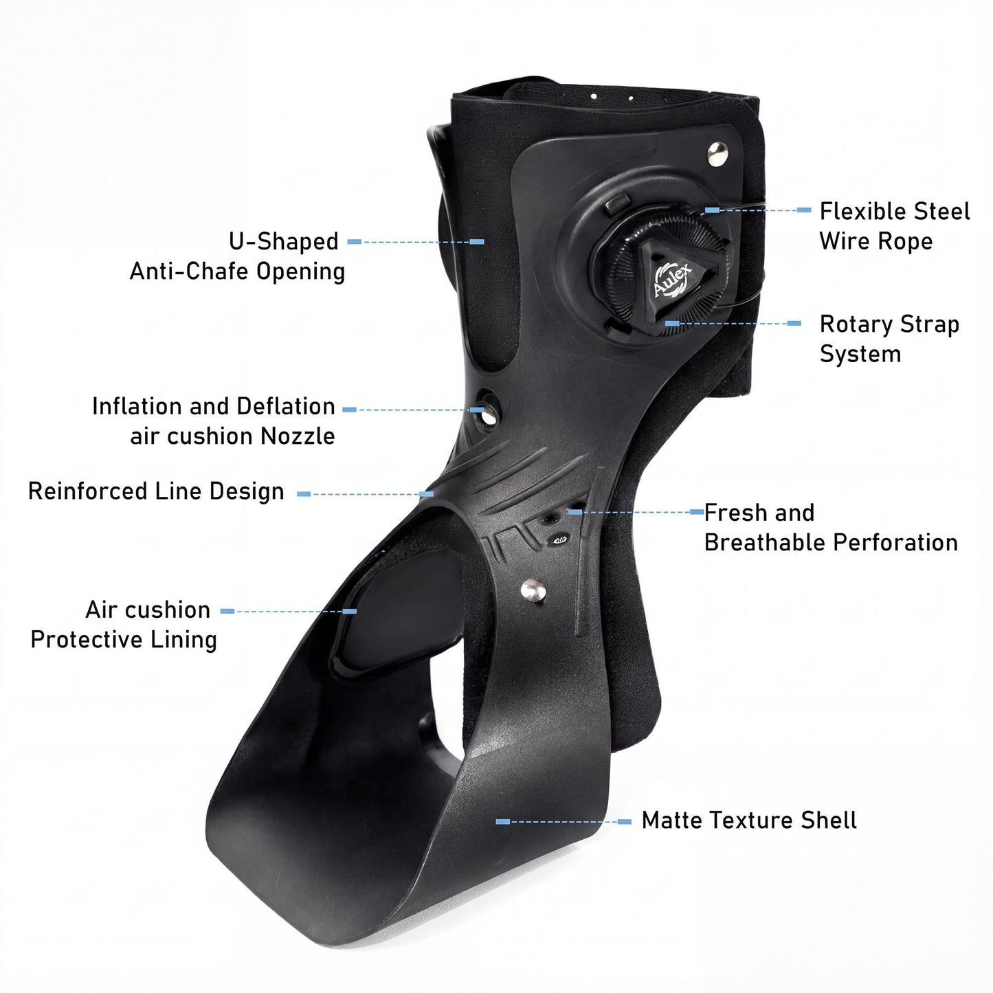 Kentro Ankle Brace | Medical-Grade Support for Sprains with BOA Dial Adjustment - Hartwella