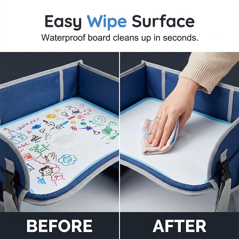 Kido Travel Lap Tray | Erasable, Foldable with Storage Pockets - Hartwella