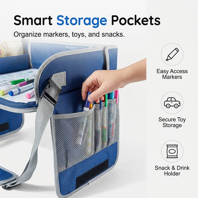 Kido Travel Lap Tray | Erasable, Foldable with Storage Pockets - Hartwella
