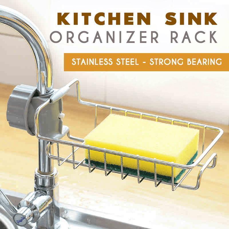 Kira Sink Organizer Rack | Stainless Steel, Easy Installation - Hartwella
