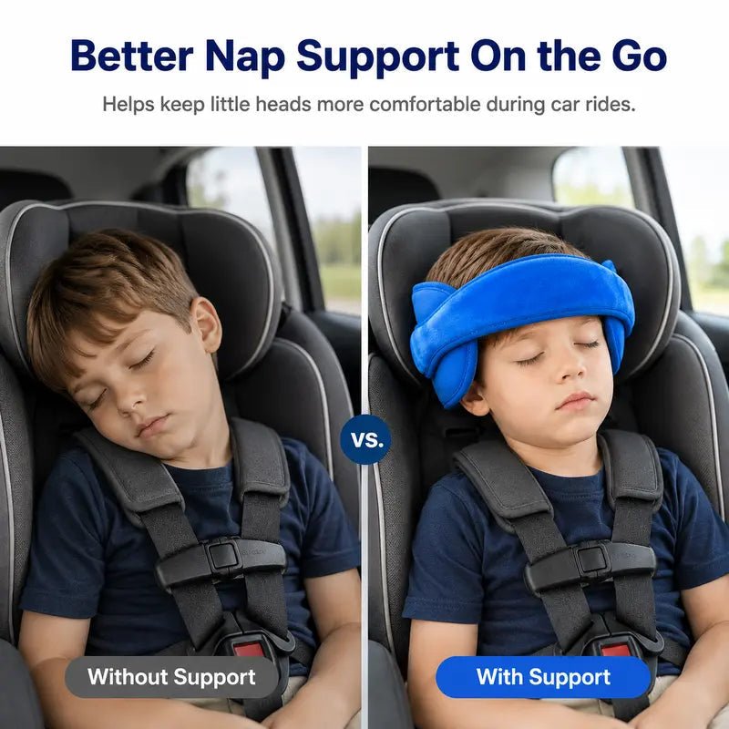 Kivo Car Seat Head Support | Plush Padded Neck Support for Infants and Kids - Hartwella