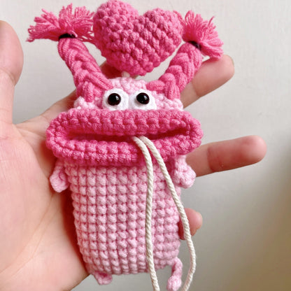 Kraft Key Bag | Handmade Crochet Design - Hartwella