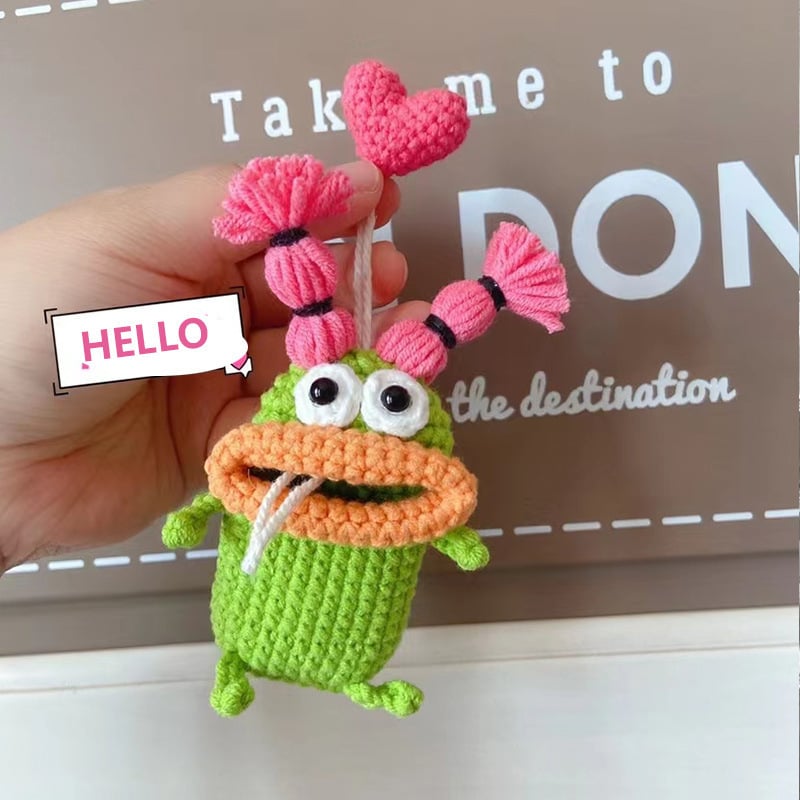 Kraft Key Bag | Handmade Crochet Design - Hartwella