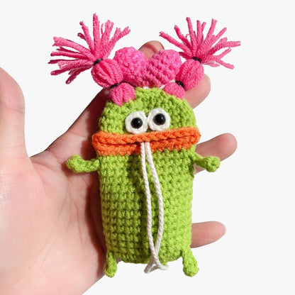Kraft Key Bag | Handmade Crochet Design - Hartwella