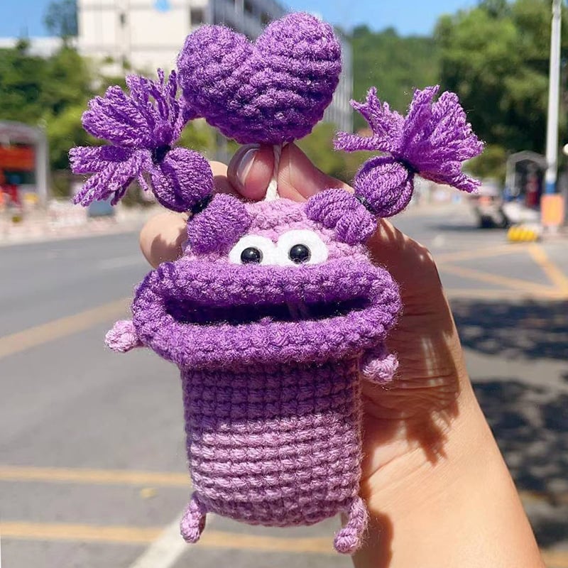 Kraft Key Bag | Handmade Crochet Design - Hartwella