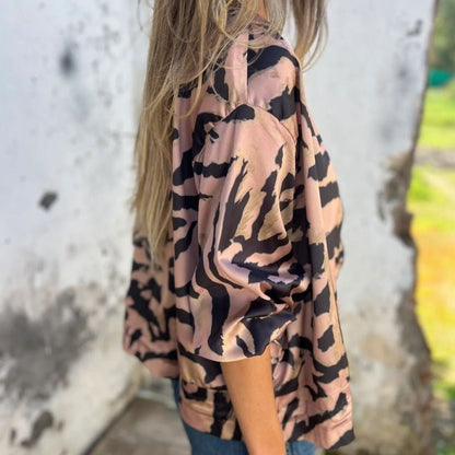 Lara Bomber Jacket Women | Bold Zebra Print, Lightweight Comfort - Hartwella
