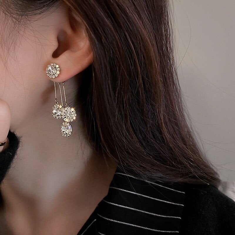 Lara Petal Earrings | Hypoallergenic Gold Plated, Zirconia Sparkle for Women - Hartwella