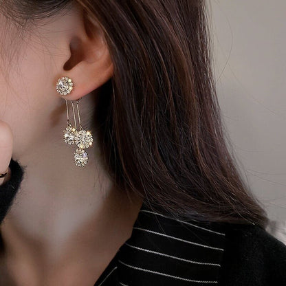 Lara Petal Earrings | Hypoallergenic Gold Plated, Zirconia Sparkle for Women - Hartwella