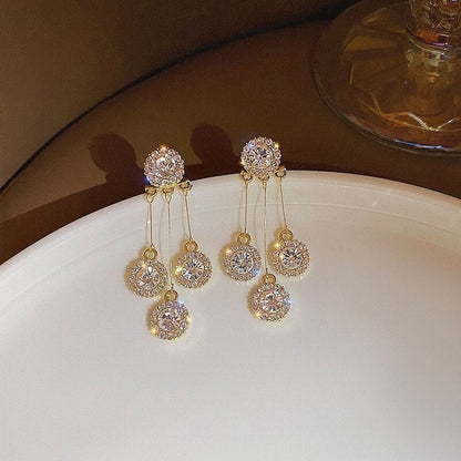 Lara Petal Earrings | Hypoallergenic Gold Plated, Zirconia Sparkle for Women - Hartwella