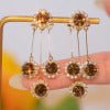 Lara Petal Earrings | Hypoallergenic Gold Plated, Zirconia Sparkle for Women - Hartwella