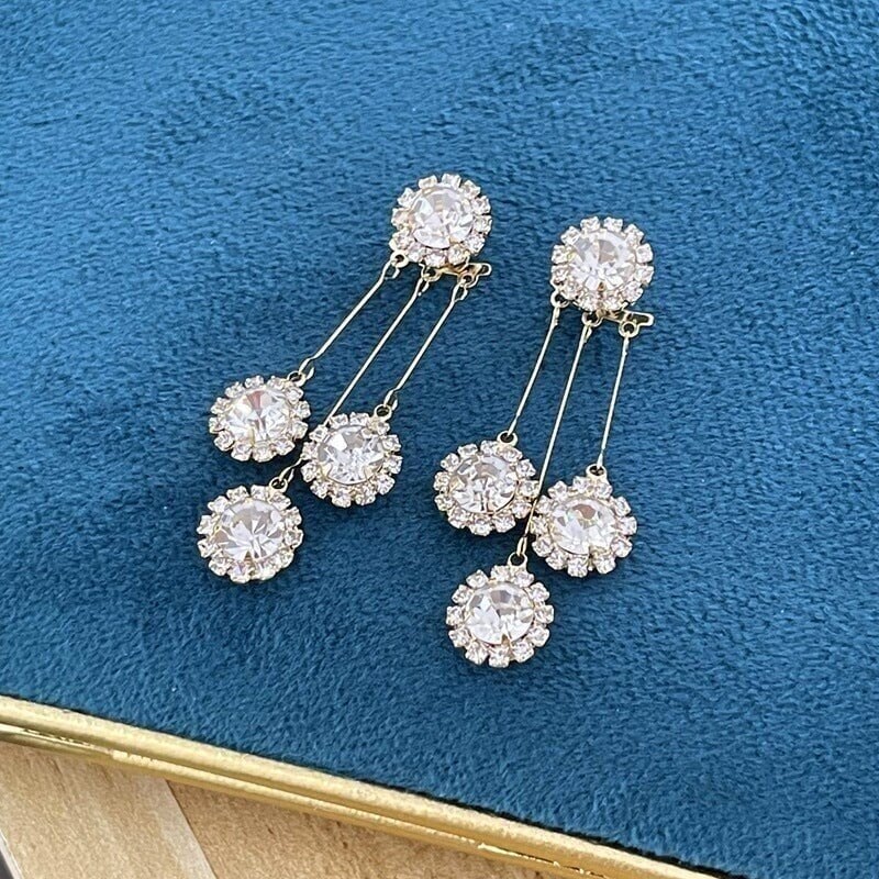 Lara Petal Earrings | Hypoallergenic Gold Plated, Zirconia Sparkle for Women - Hartwella