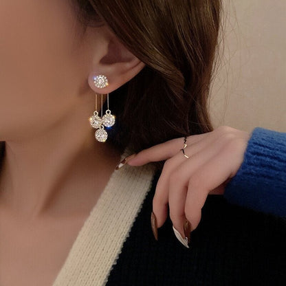 Lara Petal Earrings | Hypoallergenic Gold Plated, Zirconia Sparkle for Women - Hartwella