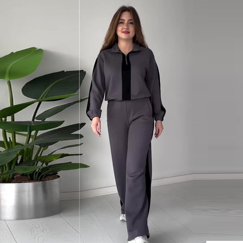 Lara Zipper Lapel Set | Chic Color Block Design - Hartwella