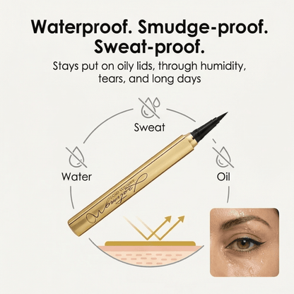 Lina Liquid Eyeliner Pen | Waterproof, Ultra-Fine Tip - Hartwella