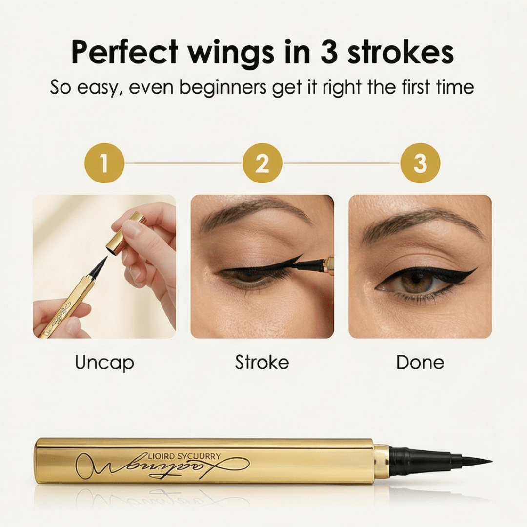 Lina Liquid Eyeliner Pen | Waterproof, Ultra-Fine Tip - Hartwella