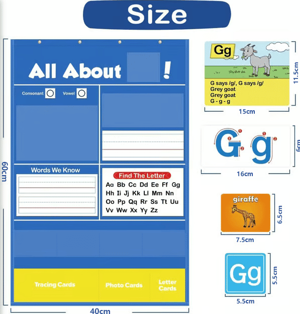 LingoFun Alphabet Chart | Interactive Learning Tool with Tracing Cards - Hartwella
