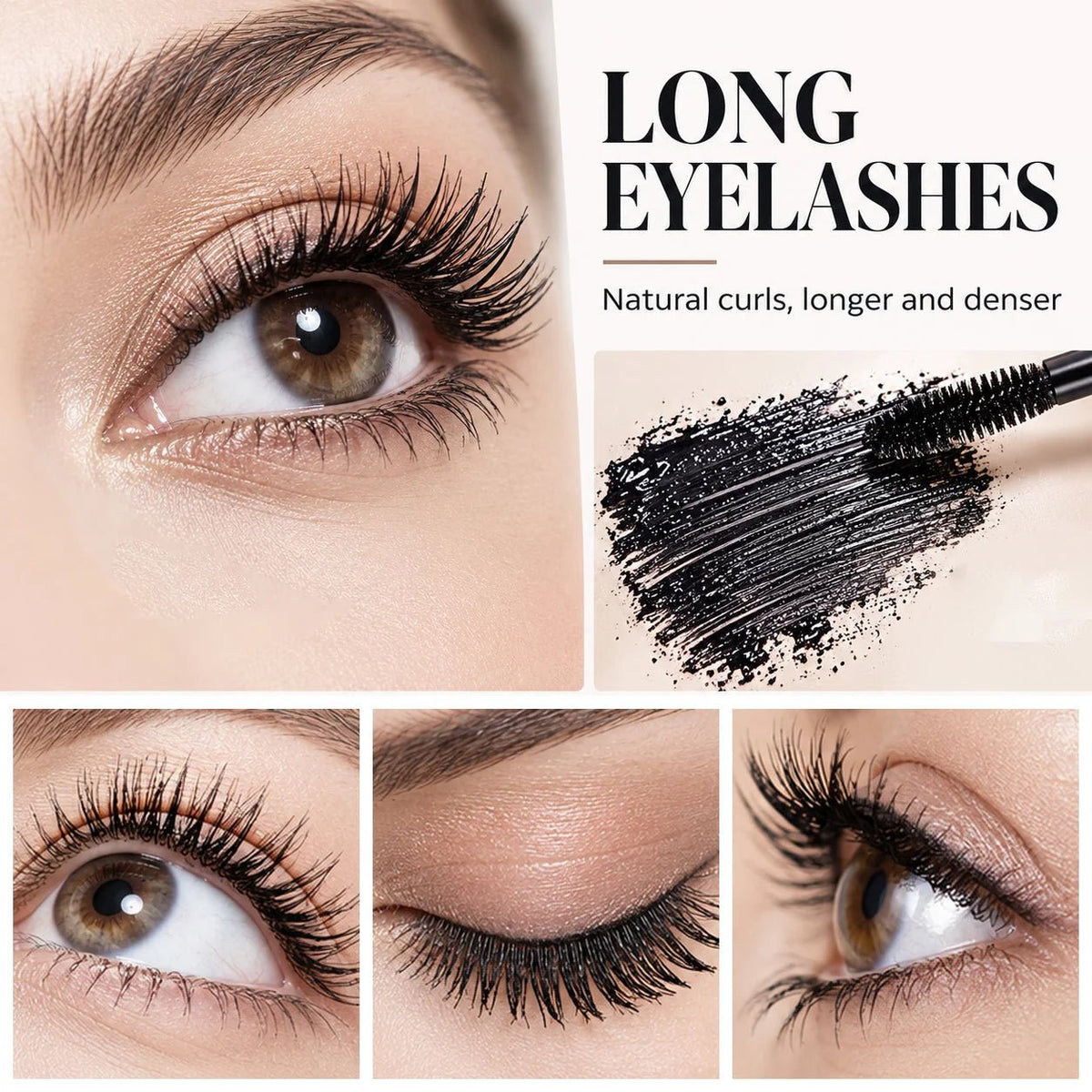 Liora 7D Silk Fiber Mascara | Black Lengthening, Smudge-Resistant - Hartwella