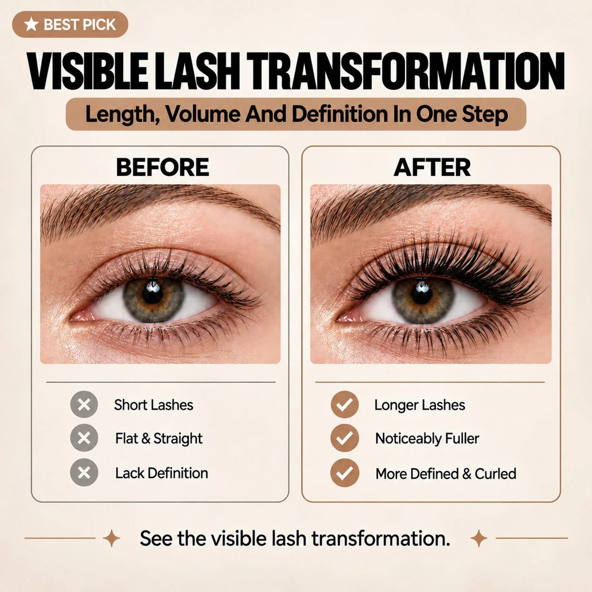 Liora 7D Silk Fiber Mascara | Black Lengthening, Smudge-Resistant - Hartwella